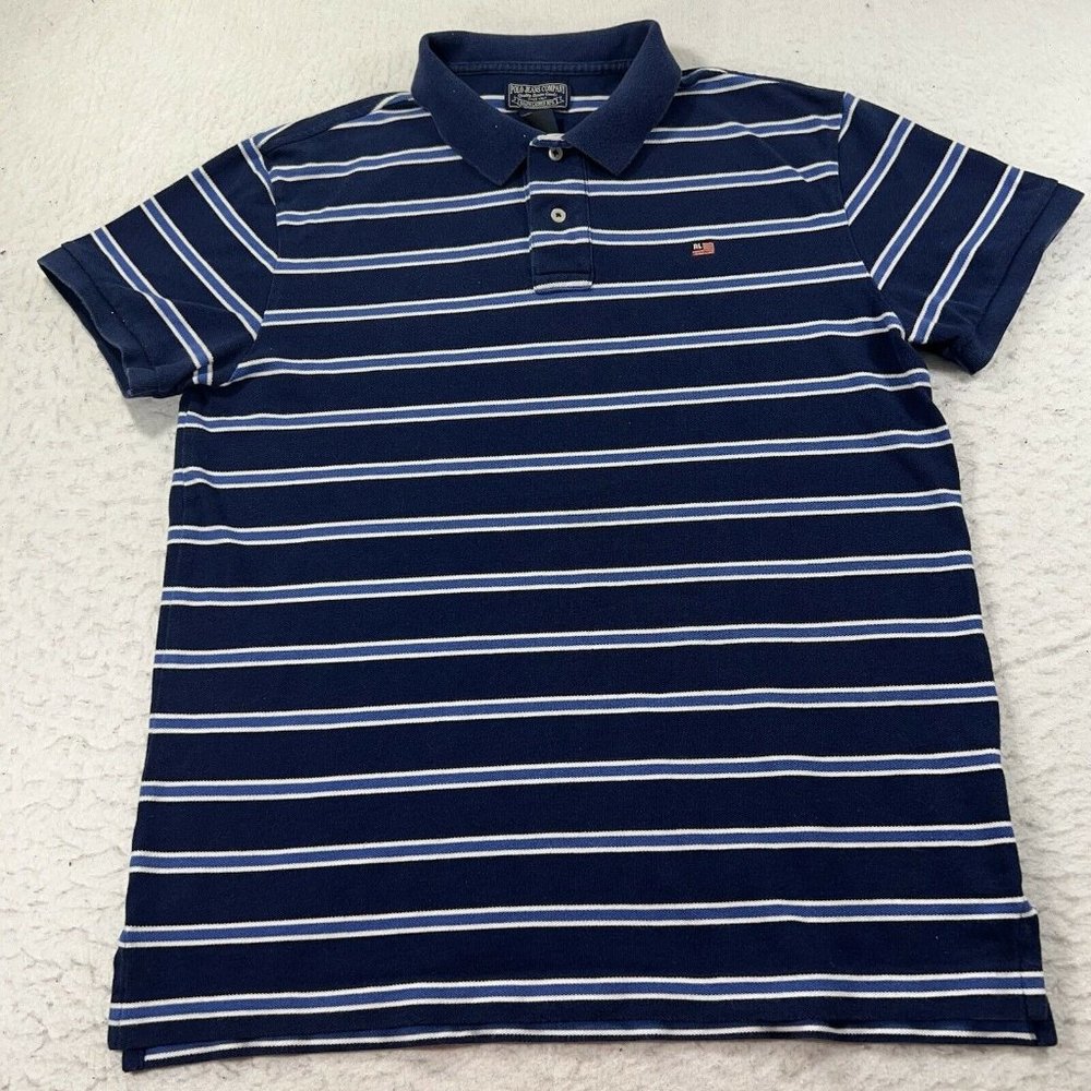 Polo Jeans Company Ralph Lauren Men’s Size Large Blue Short Sleeve Polo Shirt